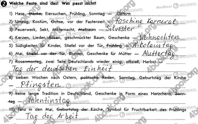 ГДЗ Німецька мова 10 клас сторінка Стр93 Впр2